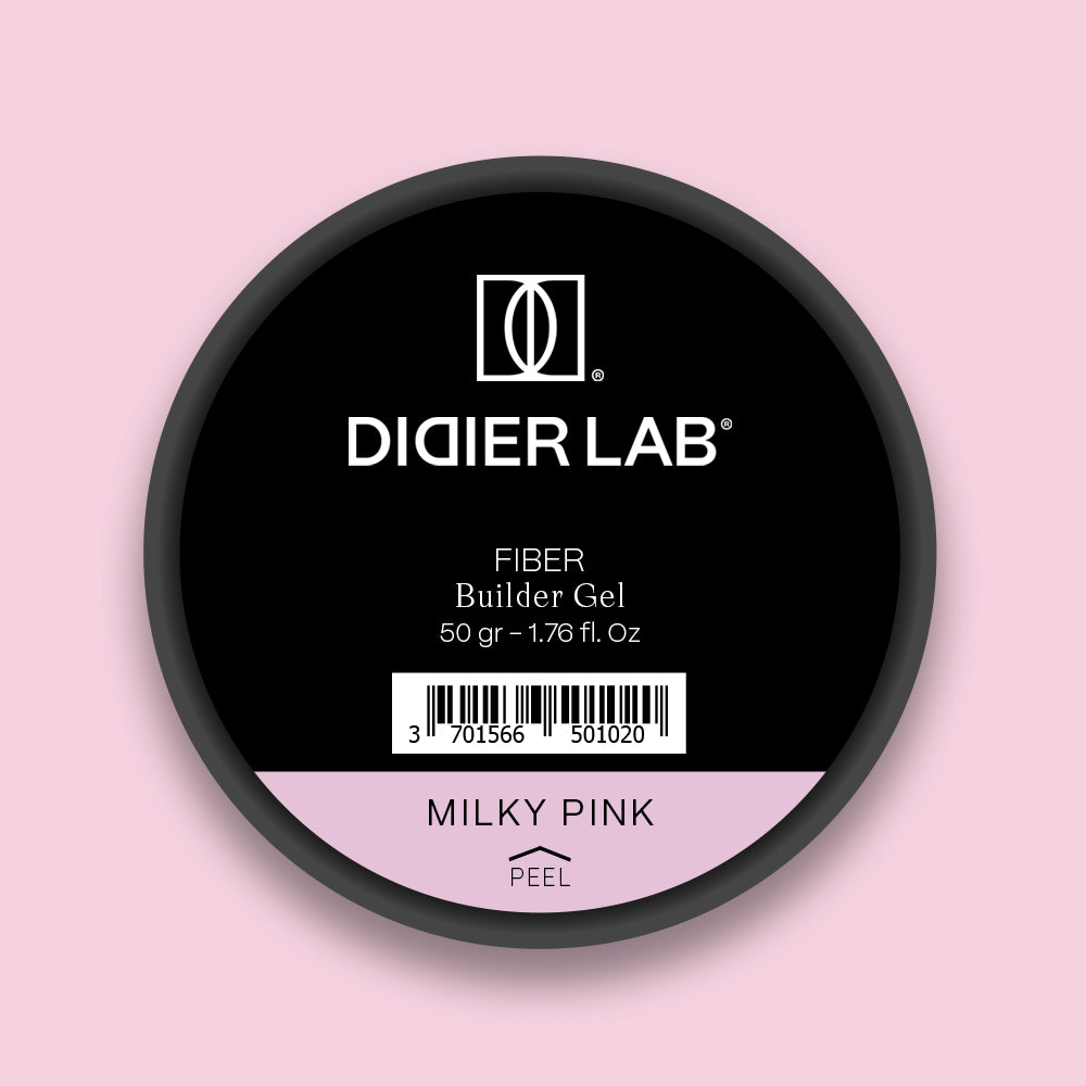 Didier Lab Fiber Builder Gel üvegszálas építőzselé, Milky Pink, 50gr