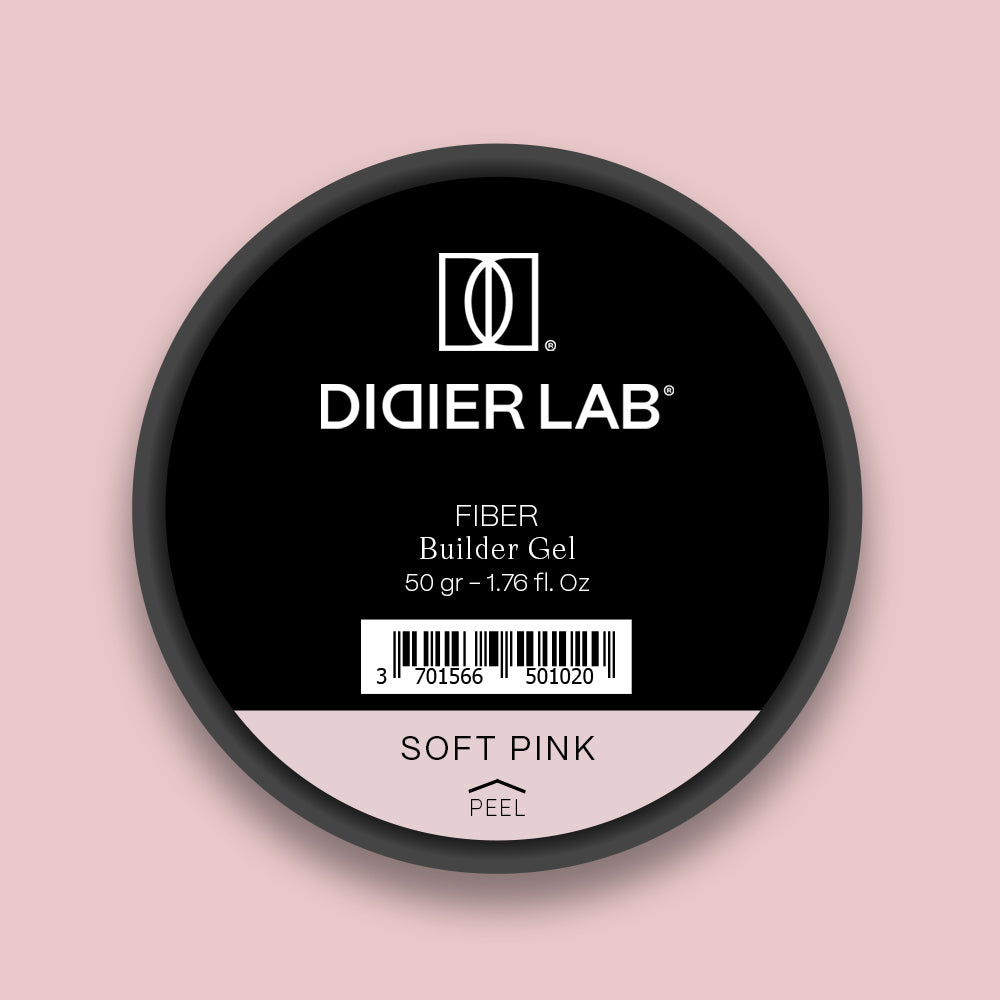 Didier Lab Fiber Builder Gel üvegszálas építőzselé, Soft Pink, 50gr