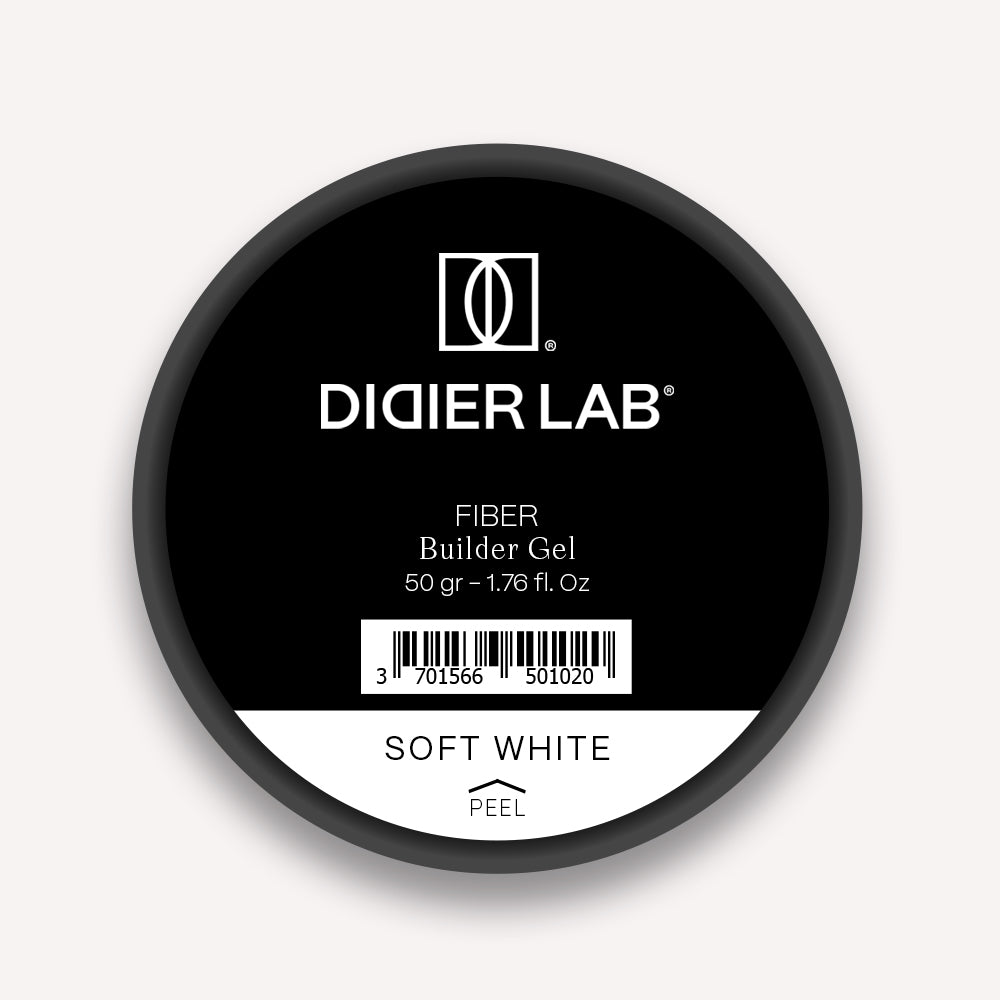 Didier Lab Fiber Builder Gel üvegszálas építőzselé, Soft white, 50gr