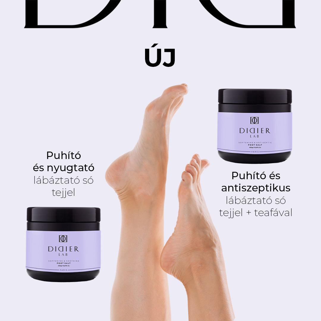 Didier Lab Foot Salt Milk + Tea Tree - puhító és antiszeptikus lábáztató só tejjel és teafával