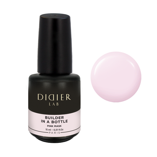 Didier Lab Builder in a Bottle ecsetes építőzselé, Pink Mask , 15ml