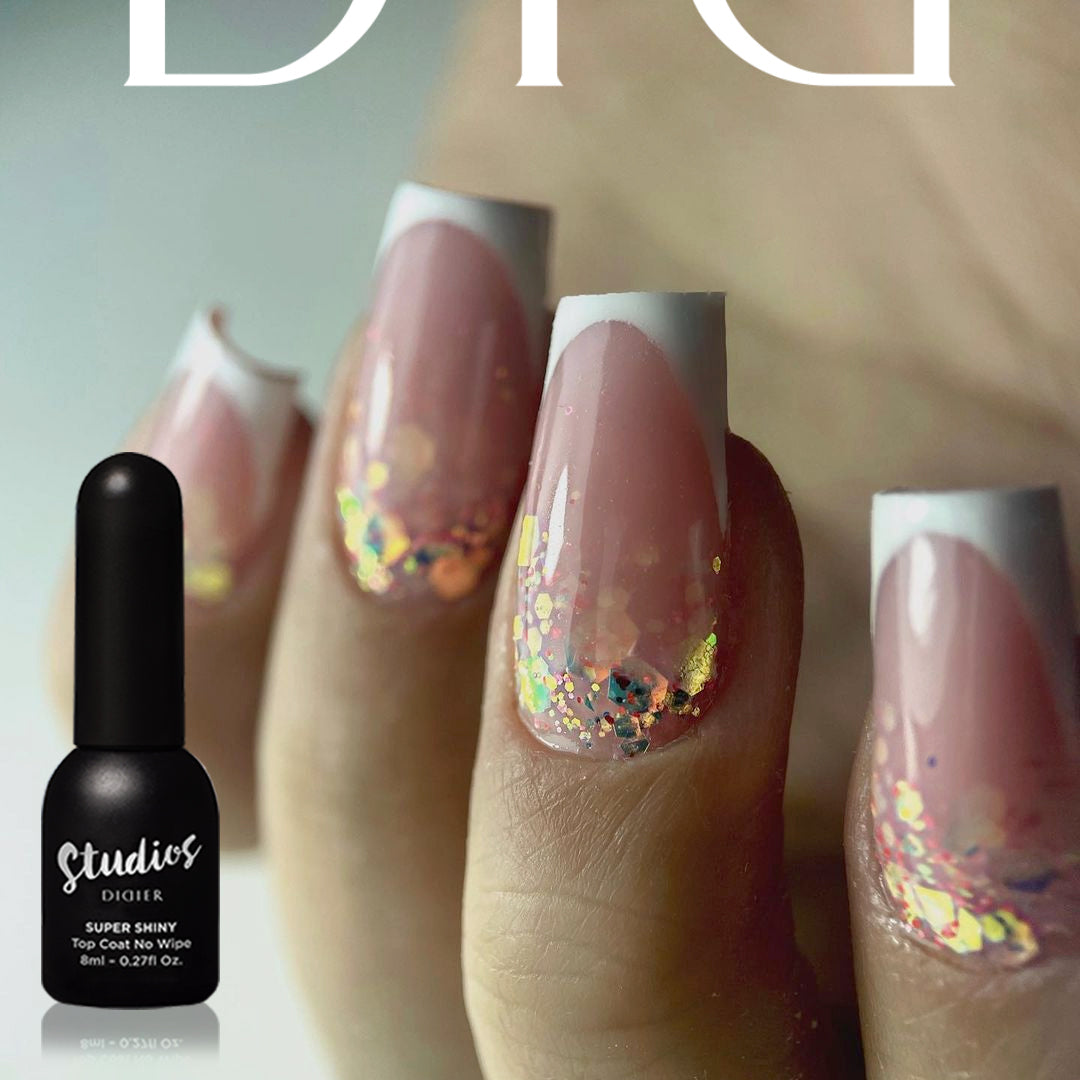 Studios Didier Super Shiny Top Coat No Wipe - szuperfényes fedőlakk, 8ml