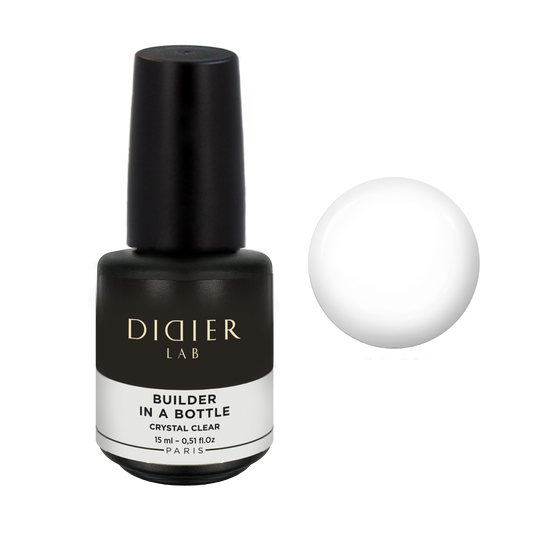 Didier Lab Builder in a Bottle ecsetes építőzselé, Crystal Clear, 15ml