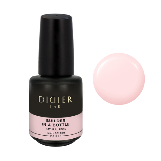 Didier Lab Builder in a Bottle ecsetes építőzselé, Natural Rose, 15ml