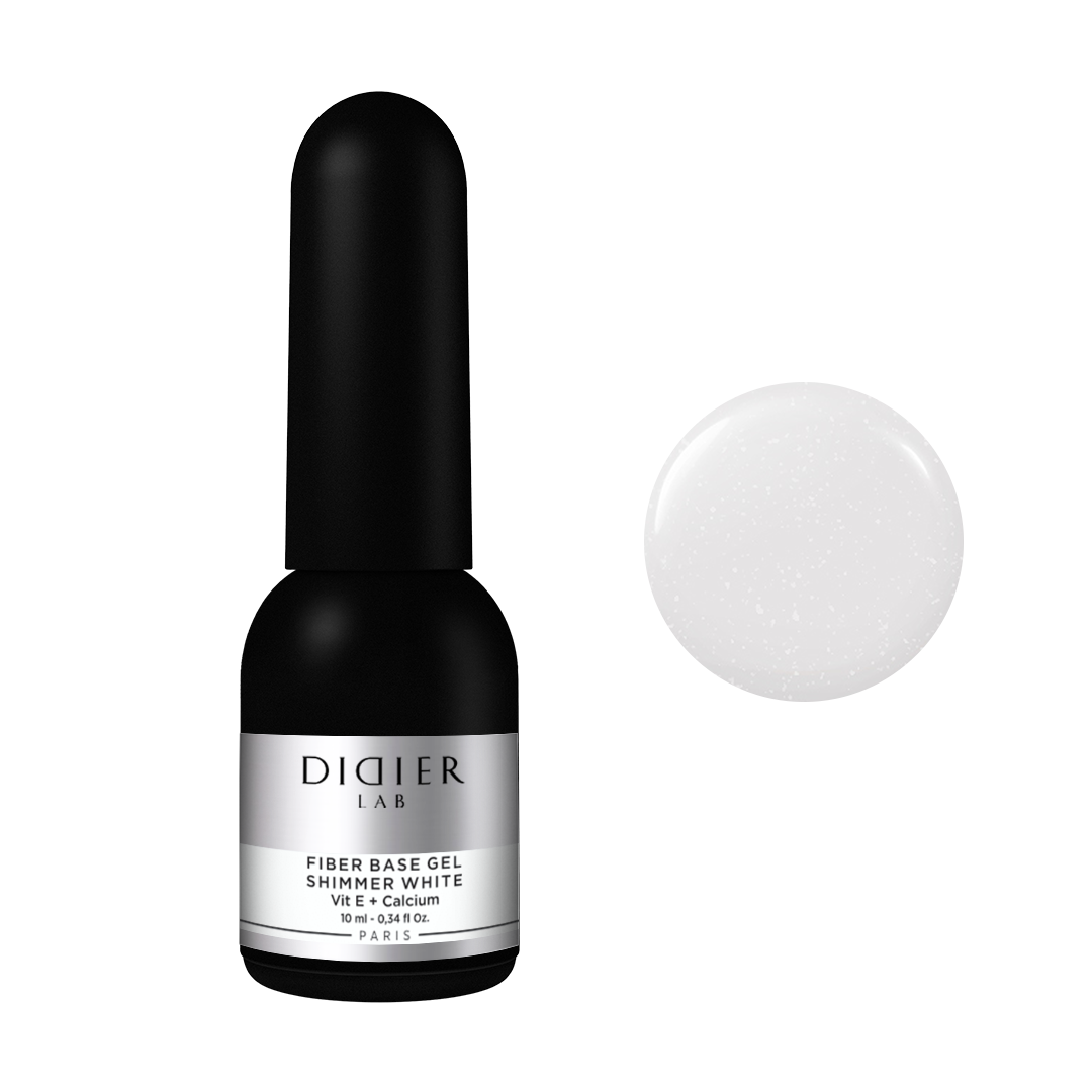 Didier Lab "Smart Fiber Base" üvegszálas alapozó zselé, Shimmer White, 10ml