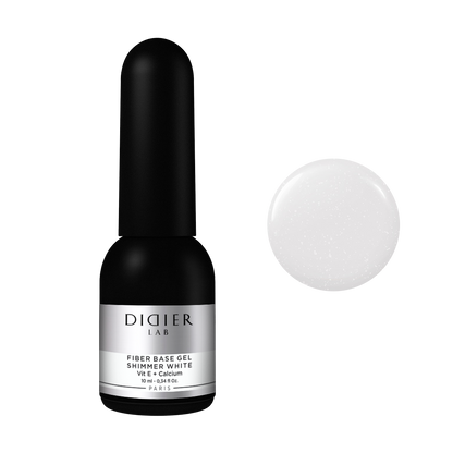 Didier Lab "Smart Fiber Base" üvegszálas alapozó zselé, Shimmer White, 10ml