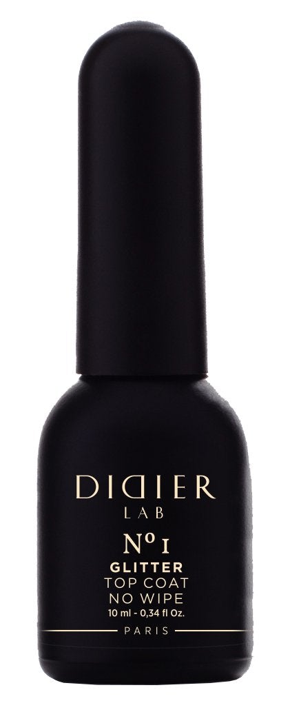 Didier Lab Top Coat Glitter No Wipe glitteres fedőlakk, No.1, 10ml